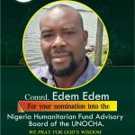 GrreenCode National Coordinator Nominated into the Nigerian Humanitarian Fund Advisory Board of the UNOCHA